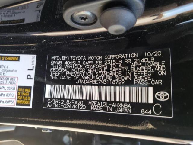 Photo 9 VIN: JTND4MBE7M3118729 - TOYOTA COROLLA SE 