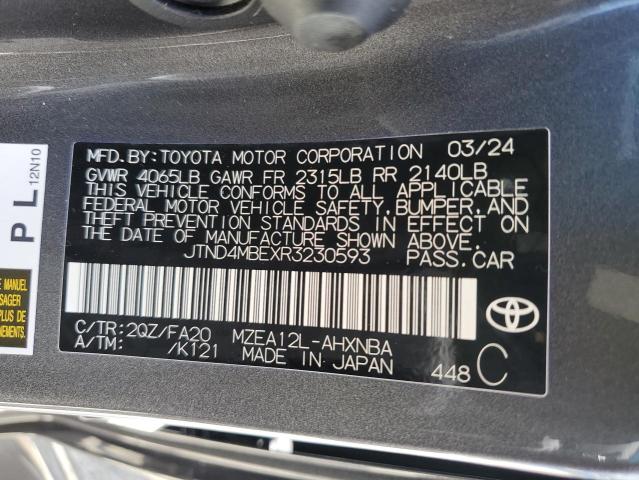 Photo 13 VIN: JTND4MBEXR3230593 - TOYOTA COROLLA SE 