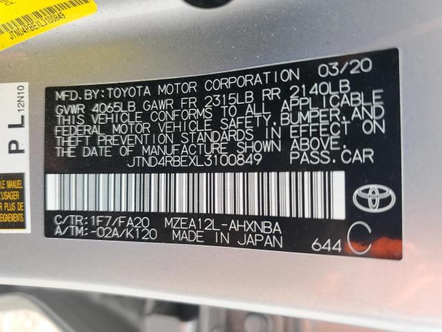 Photo 12 VIN: JTND4RBEXL3100849 - TOYOTA COROLLA SE 