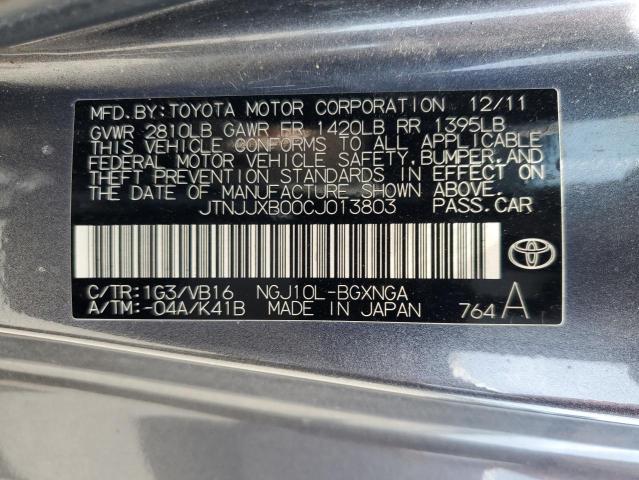 Photo 12 VIN: JTNJJXB00CJ013803 - TOYOTA SCION IQ 