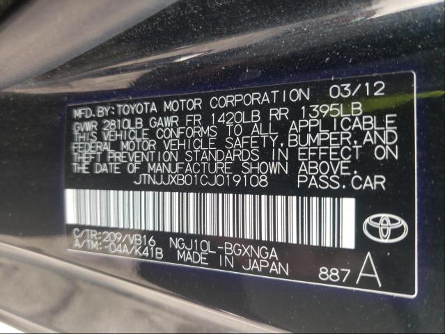 Photo 9 VIN: JTNJJXB01CJ019108 - TOYOTA SCION IQ 