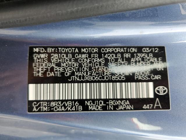 Photo 12 VIN: JTNJJXB06CJ018505 - TOYOTA SCION 