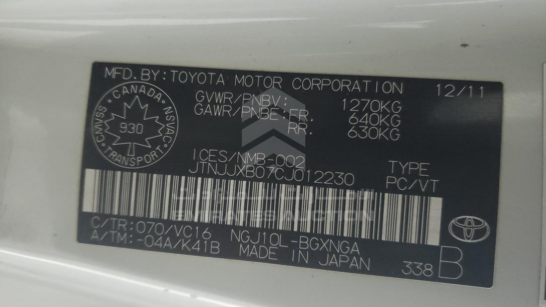 Photo 4 VIN: JTNJJXB07CJ012230 - TOYOTA SCION 