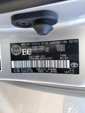 Photo 11 VIN: JTNK4MBE4N3167797 - TOYOTA COROLLA SE 