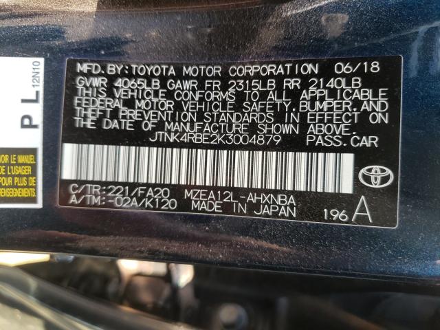 Photo 9 VIN: JTNK4RBE2K3004879 - TOYOTA COROLLA SE 