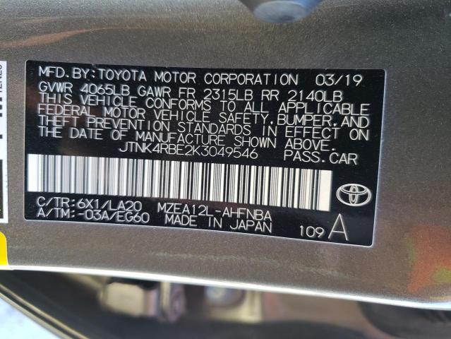 Photo 11 VIN: JTNK4RBE2K3049546 - TOYOTA COROLLA 