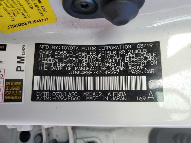 Photo 12 VIN: JTNK4RBE7K3049297 - TOYOTA COROLLA SE 