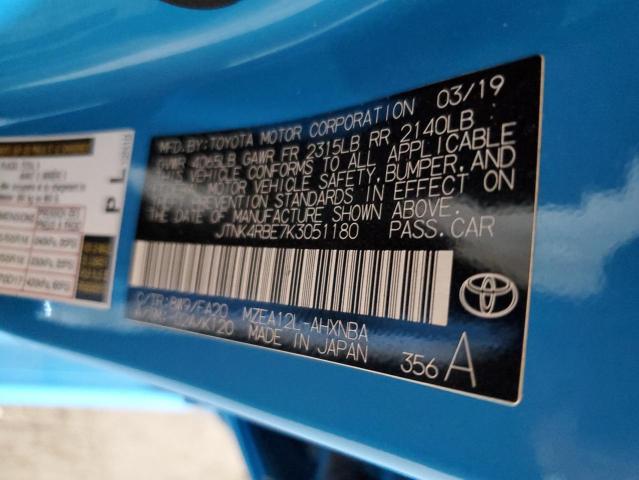 Photo 11 VIN: JTNK4RBE7K3051180 - TOYOTA COROLLA SE 