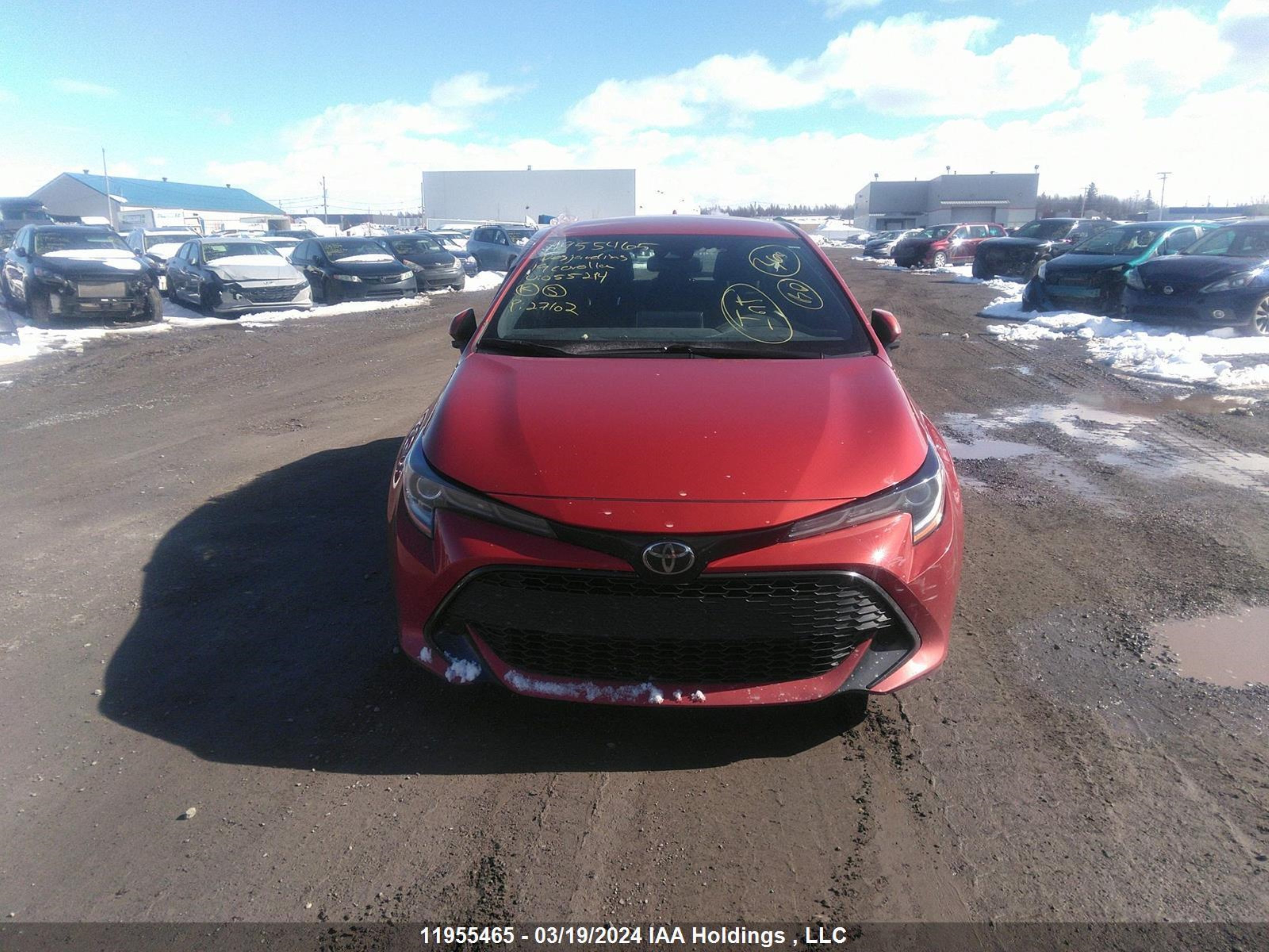 Photo 12 VIN: JTNK4RBE7K3055214 - TOYOTA COROLLA 