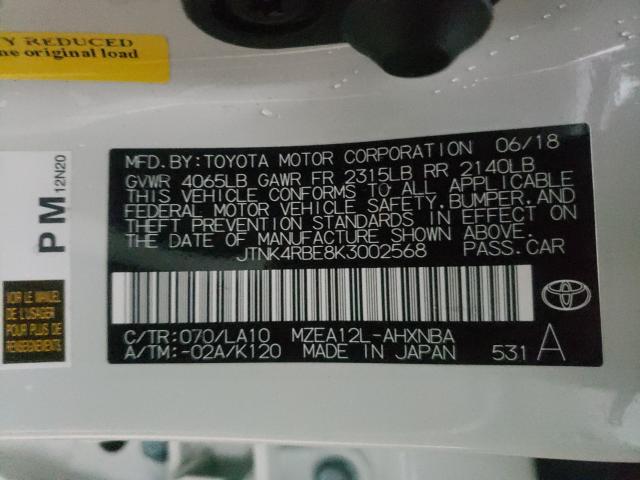 Photo 9 VIN: JTNK4RBE8K3002568 - TOYOTA COROLLA SE 