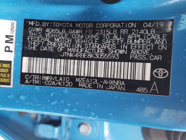 Photo 11 VIN: JTNK4RBE8K3055593 - TOYOTA COROLLA SE 