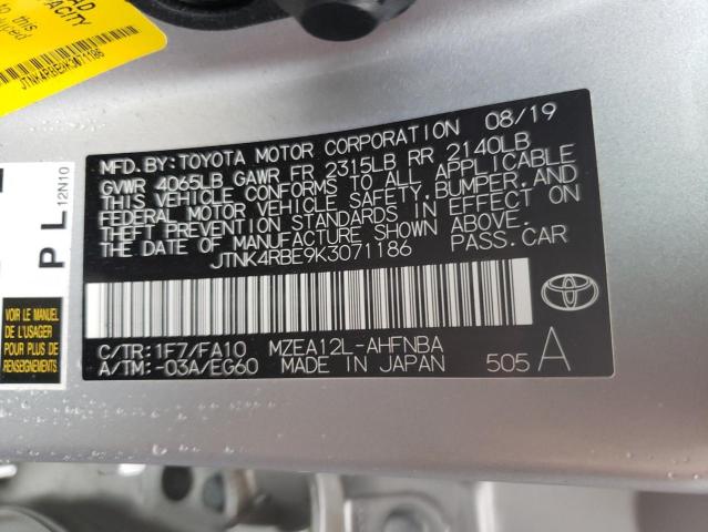 Photo 12 VIN: JTNK4RBE9K3071186 - TOYOTA COROLLA SE 