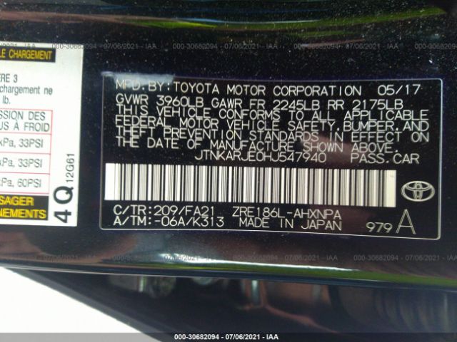 Photo 8 VIN: JTNKARJE0HJ547940 - TOYOTA COROLLA 