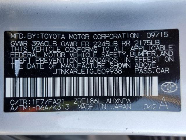 Photo 11 VIN: JTNKARJE1GJ509938 - TOYOTA SCION IM 