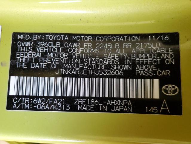 Photo 12 VIN: JTNKARJE1HJ532606 - TOYOTA COROLLA IM 