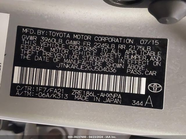 Photo 8 VIN: JTNKARJE2GJ504036 - TOYOTA SCION 