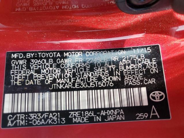 Photo 12 VIN: JTNKARJE3GJ515076 - TOYOTA SCION 