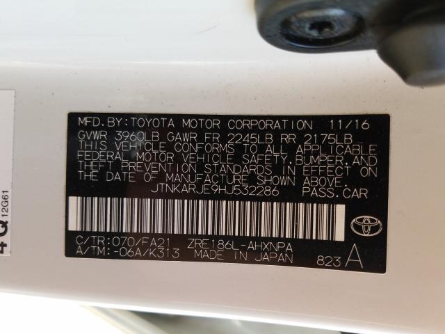 Photo 9 VIN: JTNKARJE9HJ532286 - TOYOTA COROLLA IM 