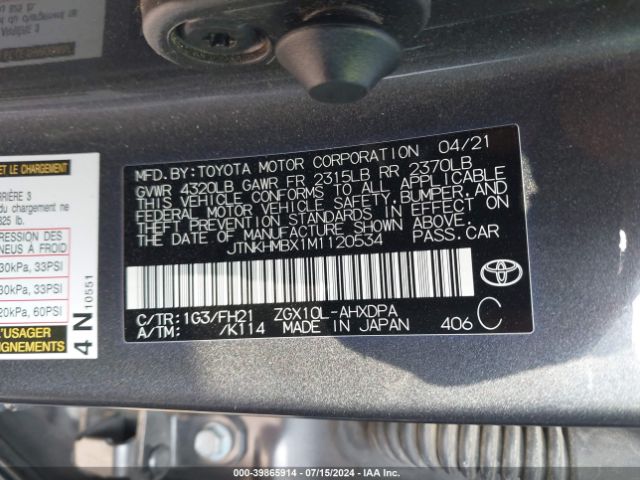 Photo 8 VIN: JTNKHMBX1M1120534 - TOYOTA C-HR 