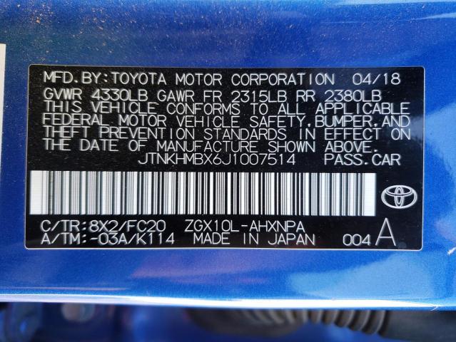 Photo 9 VIN: JTNKHMBX6J1007514 - TOYOTA C-HR XLE 