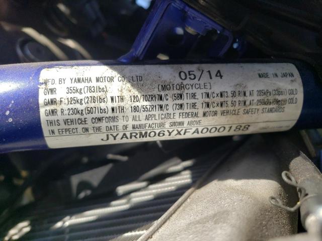 Photo 9 VIN: JYARM06YXFA000188 - YAMAHA FZ07 C 