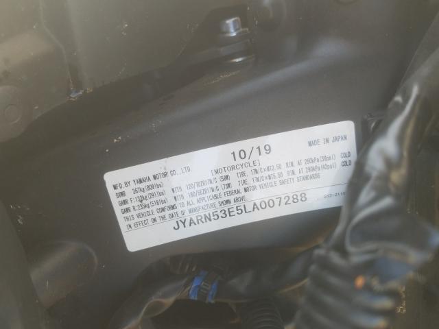 Photo 9 VIN: JYARN53E5LA007288 - YAMAHA MT09 