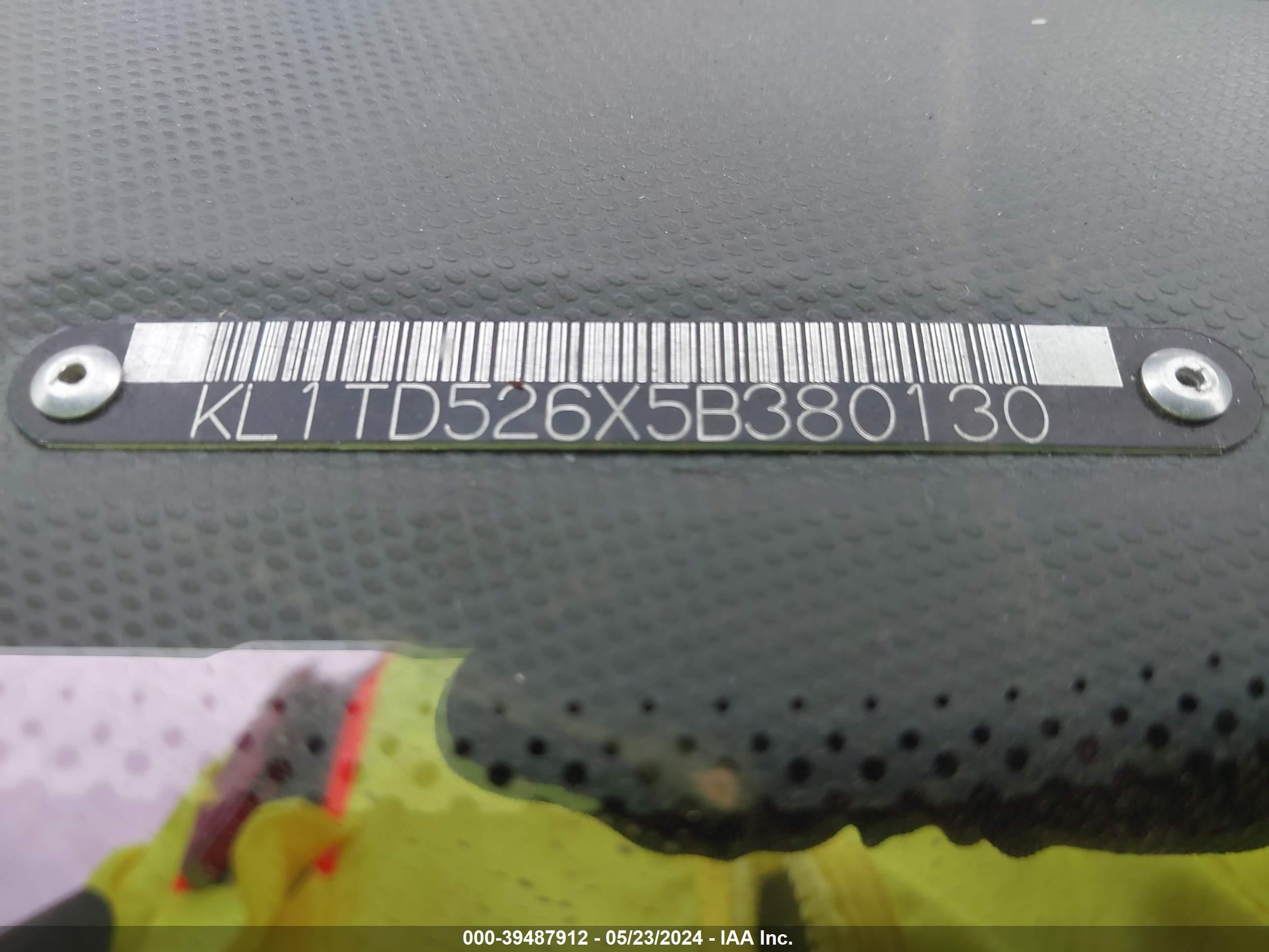 Photo 8 VIN: KL1TD526X5B380130 - CHEVROLET AVEO 