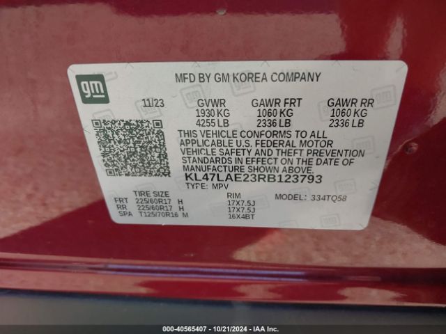 Photo 8 VIN: KL47LAE23RB123793 - BUICK ENVISTA 