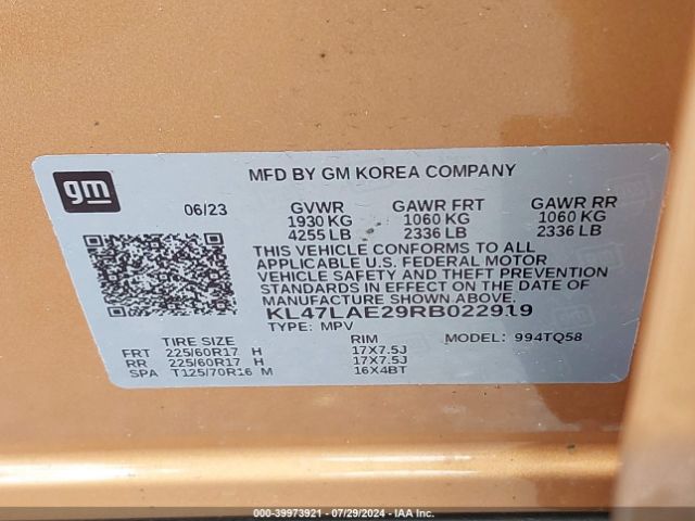 Photo 8 VIN: KL47LAE29RB022919 - BUICK ENVISTA 