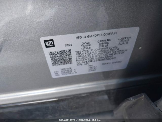 Photo 8 VIN: KL47LBE28RB028040 - BUICK ENVISTA 