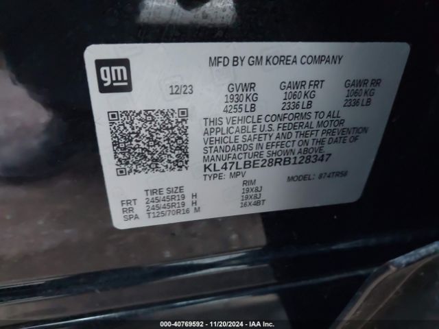 Photo 8 VIN: KL47LBE28RB128347 - BUICK ENVISTA 