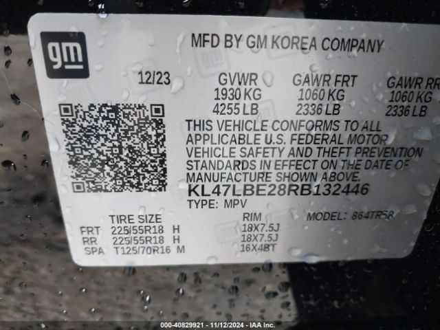 Photo 8 VIN: KL47LBE28RB132446 - BUICK ENVISTA 