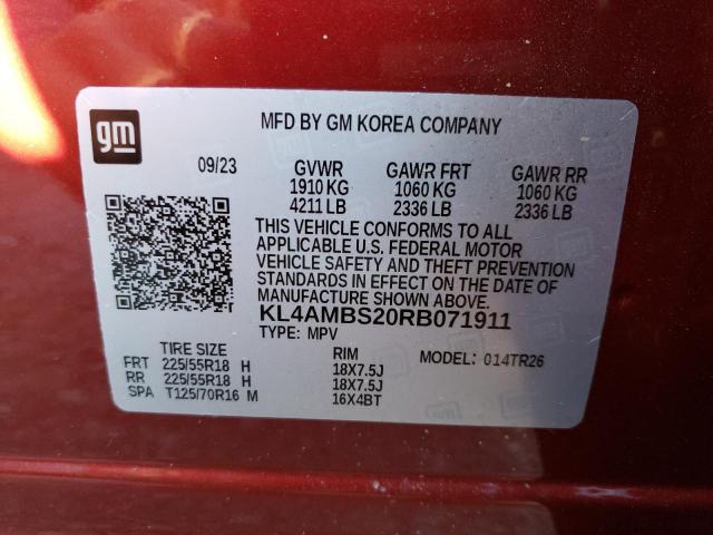 Photo 13 VIN: KL4AMBS20RB071911 - BUICK ENCORE GX 