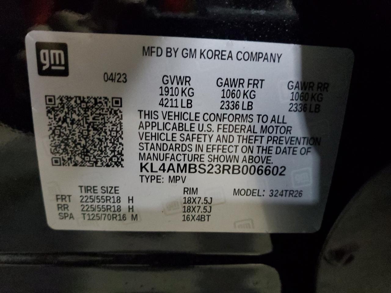 Photo 12 VIN: KL4AMBS23RB006602 - BUICK ENCORE 