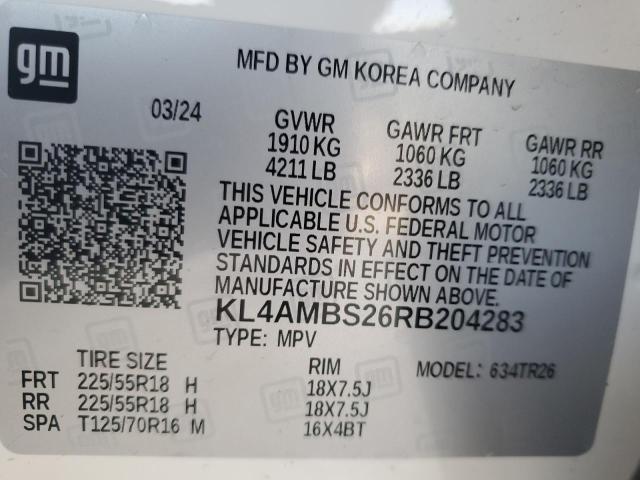 Photo 12 VIN: KL4AMBS26RB204283 - BUICK ENCORE GX 