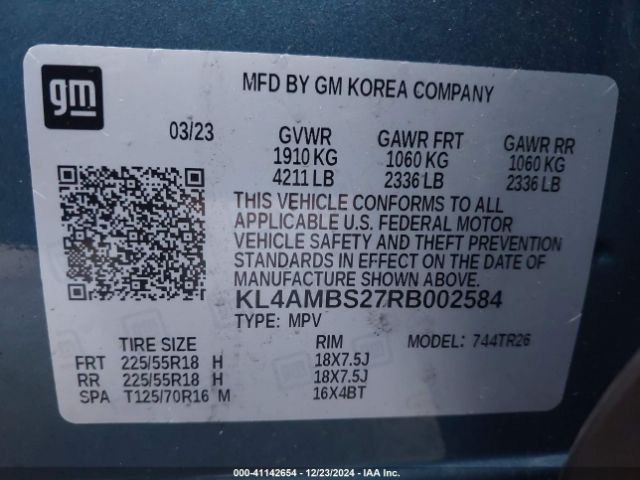 Photo 8 VIN: KL4AMBS27RB002584 - BUICK ENCORE GX 