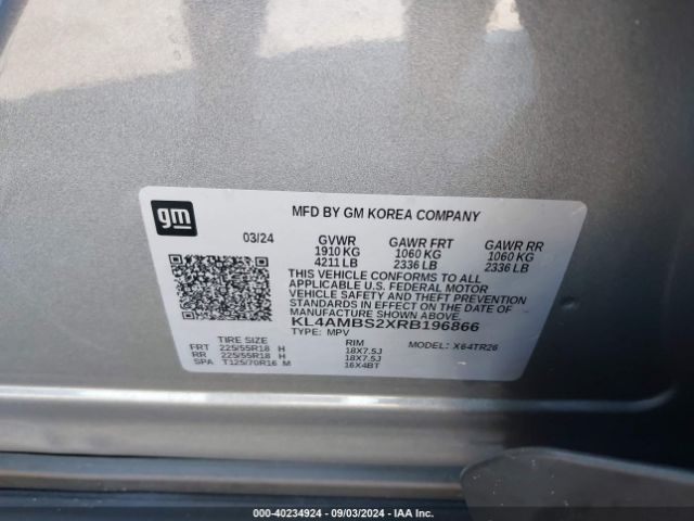 Photo 8 VIN: KL4AMBS2XRB196866 - BUICK ENCORE GX 