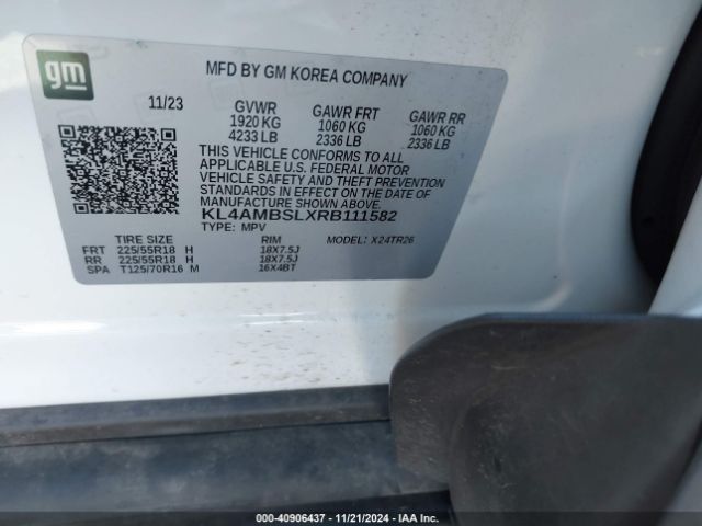 Photo 8 VIN: KL4AMBSLXRB111582 - BUICK ENCORE GX 