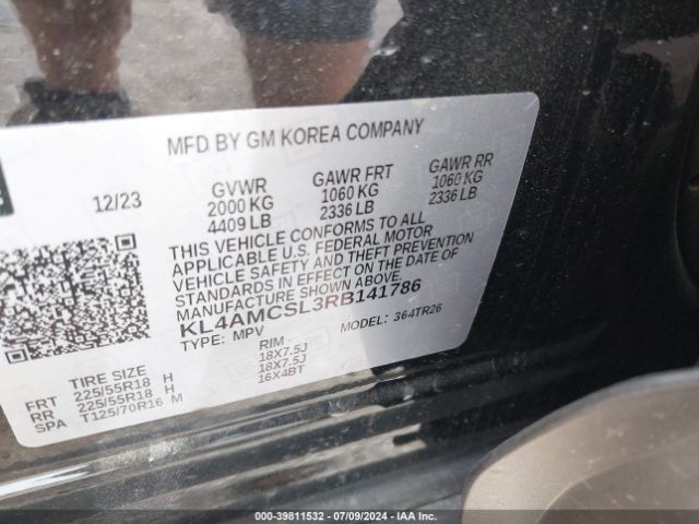 Photo 8 VIN: KL4AMCSL3RB141786 - BUICK ENCORE GX 