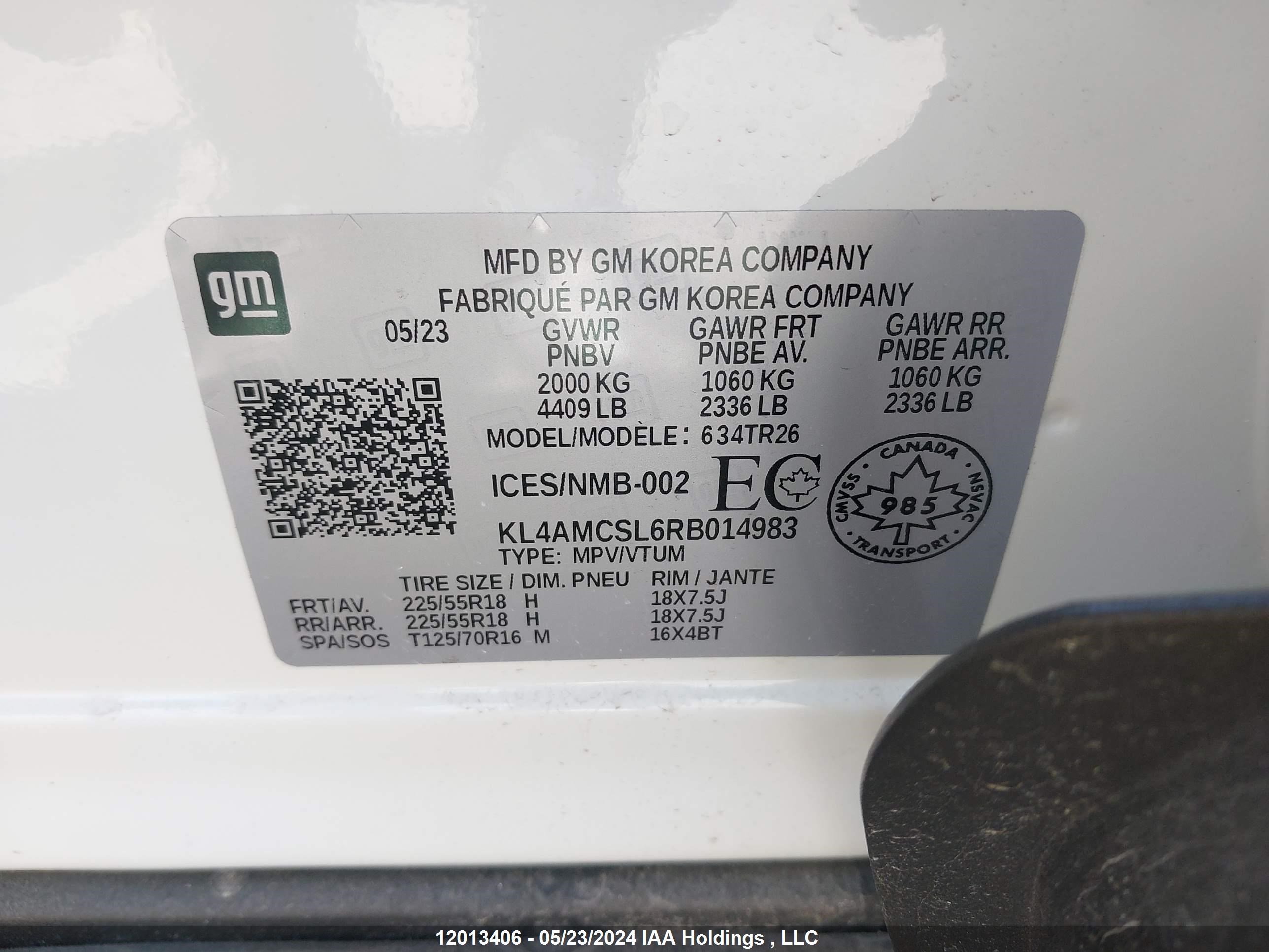 Photo 8 VIN: KL4AMCSL6RB014983 - BUICK ENCORE GX 