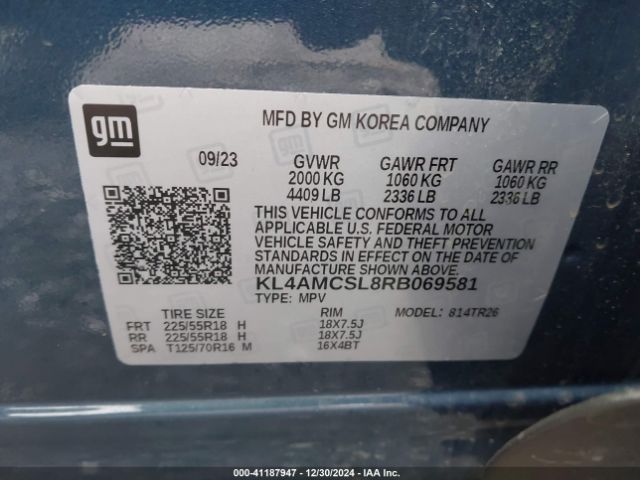 Photo 8 VIN: KL4AMCSL8RB069581 - BUICK ENCORE GX 