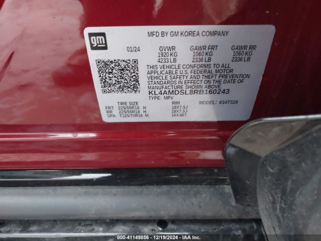 Photo 8 VIN: KL4AMDSL8RB160243 - BUICK ENCORE GX 