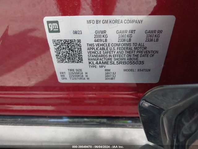 Photo 8 VIN: KL4AMESL5RB055035 - BUICK ENCORE GX 