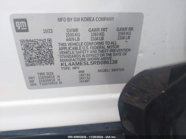 Photo 8 VIN: KL4AMESL5RB086138 - BUICK ENCORE GX 