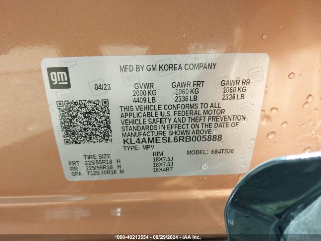 Photo 8 VIN: KL4AMESL6RB005888 - BUICK ENCORE GX 