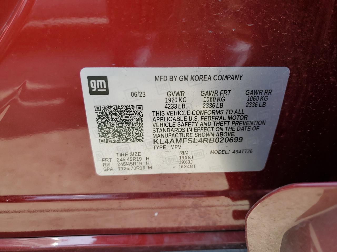 Photo 12 VIN: KL4AMFSL4RB020699 - BUICK ENCORE 