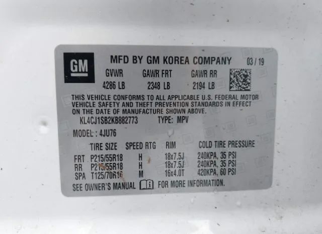 Photo 8 VIN: KL4CJ1SB2KB882773 - BUICK ENCORE 