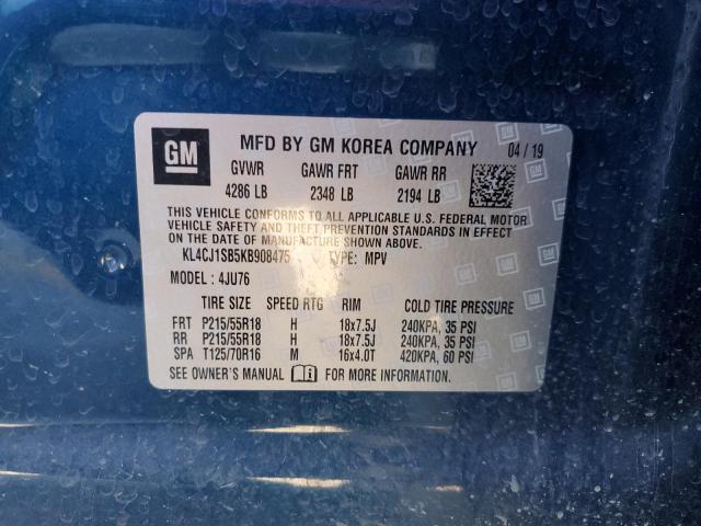 Photo 11 VIN: KL4CJ1SB5KB908475 - BUICK ENCORE SPO 