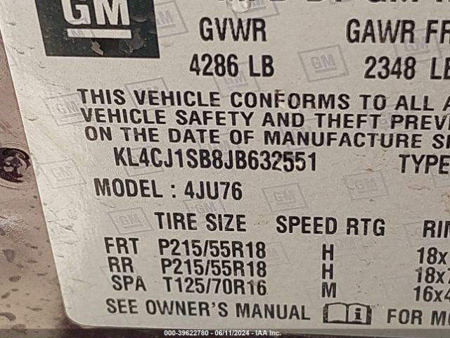 Photo 8 VIN: KL4CJ1SB8JB632551 - BUICK ENCORE 