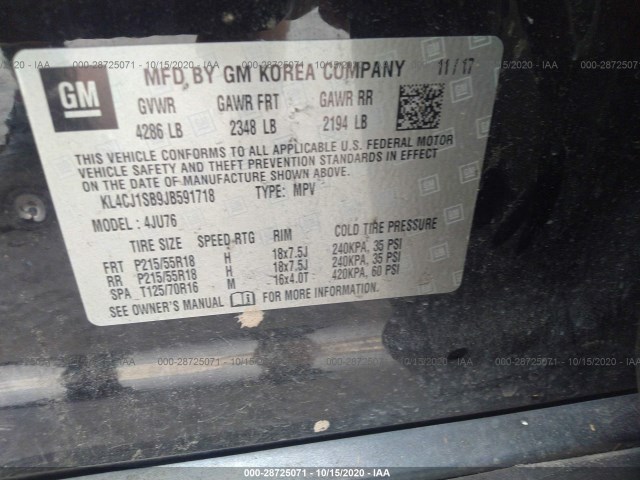 Photo 8 VIN: KL4CJ1SB9JB591718 - BUICK ENCORE 